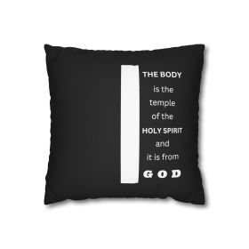 Decorative Throw Pillow Cover - Set Of 2, The Body Is The Temple Of The Holy Spirit - Scripture Verse