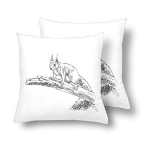 Decorative Pillow Covers / Squirrel - 2 Piece Set 18"x 18"