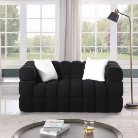 62.2length ,35.83" deepth ,human body structure for USA people, marshmallow sofa,boucle sofa ,White color,3 seater
