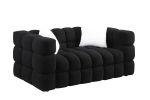 62.2length ,35.83" deepth ,human body structure for USA people, marshmallow sofa,boucle sofa ,White color,3 seater