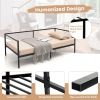 Twin Size Metal Daybed Frame Quick Lock Steel Support Twin Daybed Frame, Black