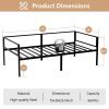 Twin Size Metal Daybed Frame Quick Lock Steel Support Twin Daybed Frame, Black