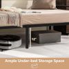 Twin Size Metal Daybed Frame Quick Lock Steel Support Twin Daybed Frame, Black