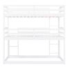 Twin over Twin over Twin Triple Bunk Bed,White