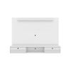 Manhattan Comfort Liberty 70.86 Floating Wall Entertainment Center with Overhead Shelf in White