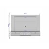 Manhattan Comfort Liberty 70.86 Floating Wall Entertainment Center with Overhead Shelf in White