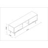 Manhattan Comfort Doyers 62.20 Mid-Century Modern TV Stand in White and Marble Stamp