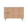 Manhattan Comfort Bradley 53.54 Buffet Stand with 4 Shelves in Off White