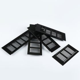 Aluminum Breathable Mesh Black Rectangular Vent Vent (Option: Black 50X 400mm)