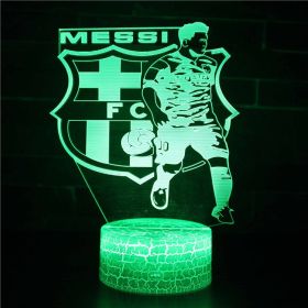 Led Small Night Lamp Football Player Colorful Touch Ambience Light (Option: Crack Base Touch Timing-ZB 420)