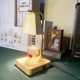 Aromatherapy Wax Melting Lamp Made Entirely Of Wood With USB (Option: Timing Dimming British 220V-Lifting)